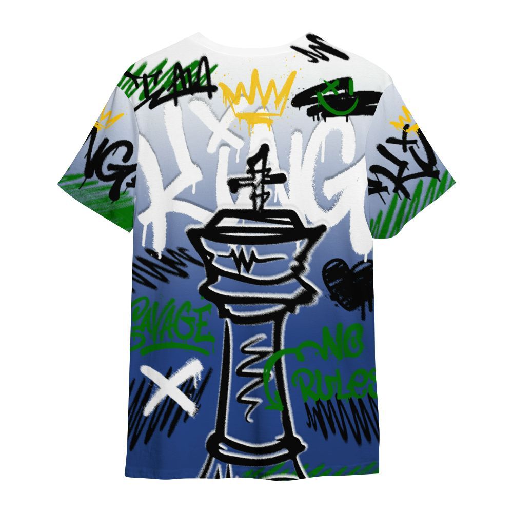Shirt To Match Retro Hyper Royal 13s - Street King Chess Streetwear All Over Print