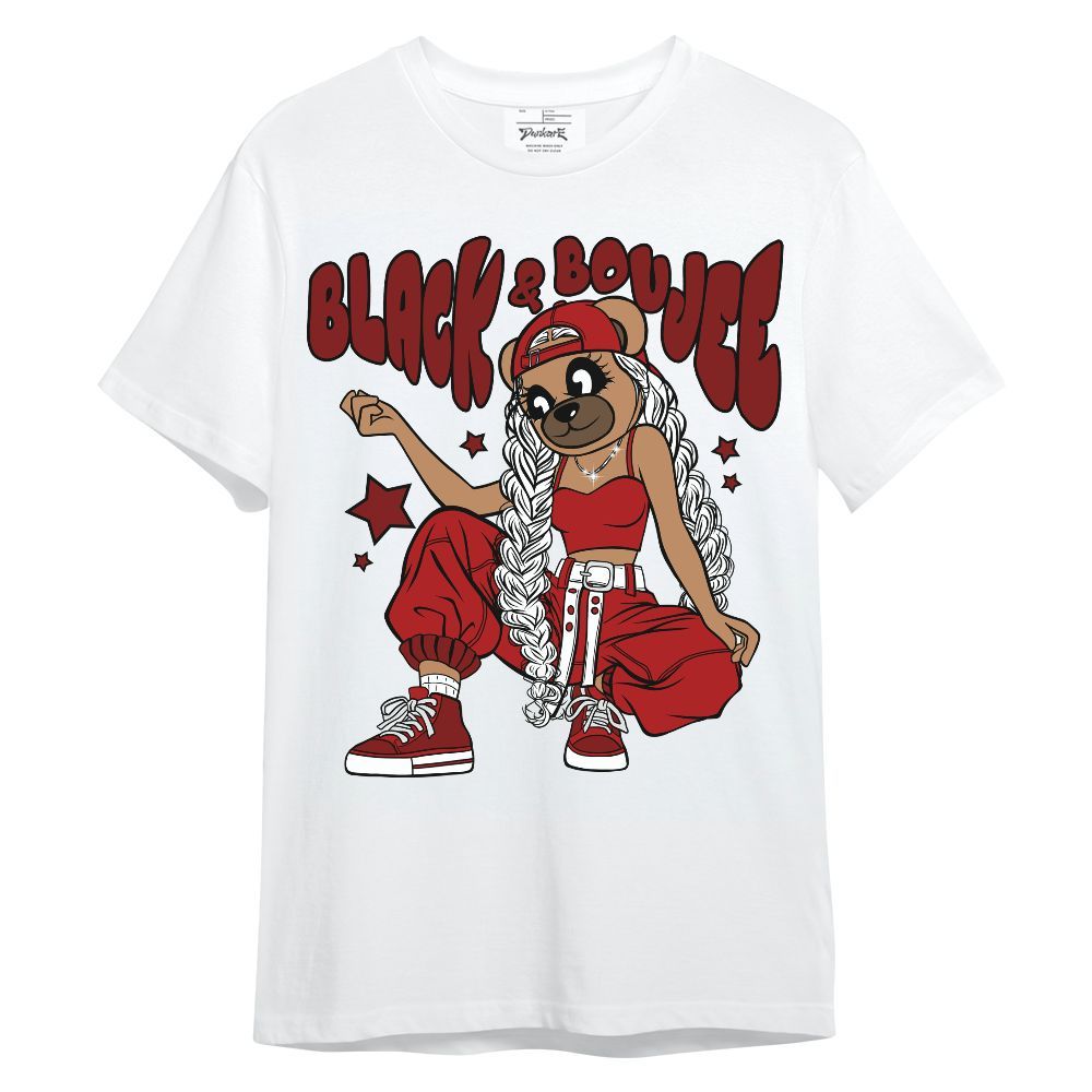 Shirt To Match Red Taxi 12s - Boujee Girls Bear Unisex Shirt