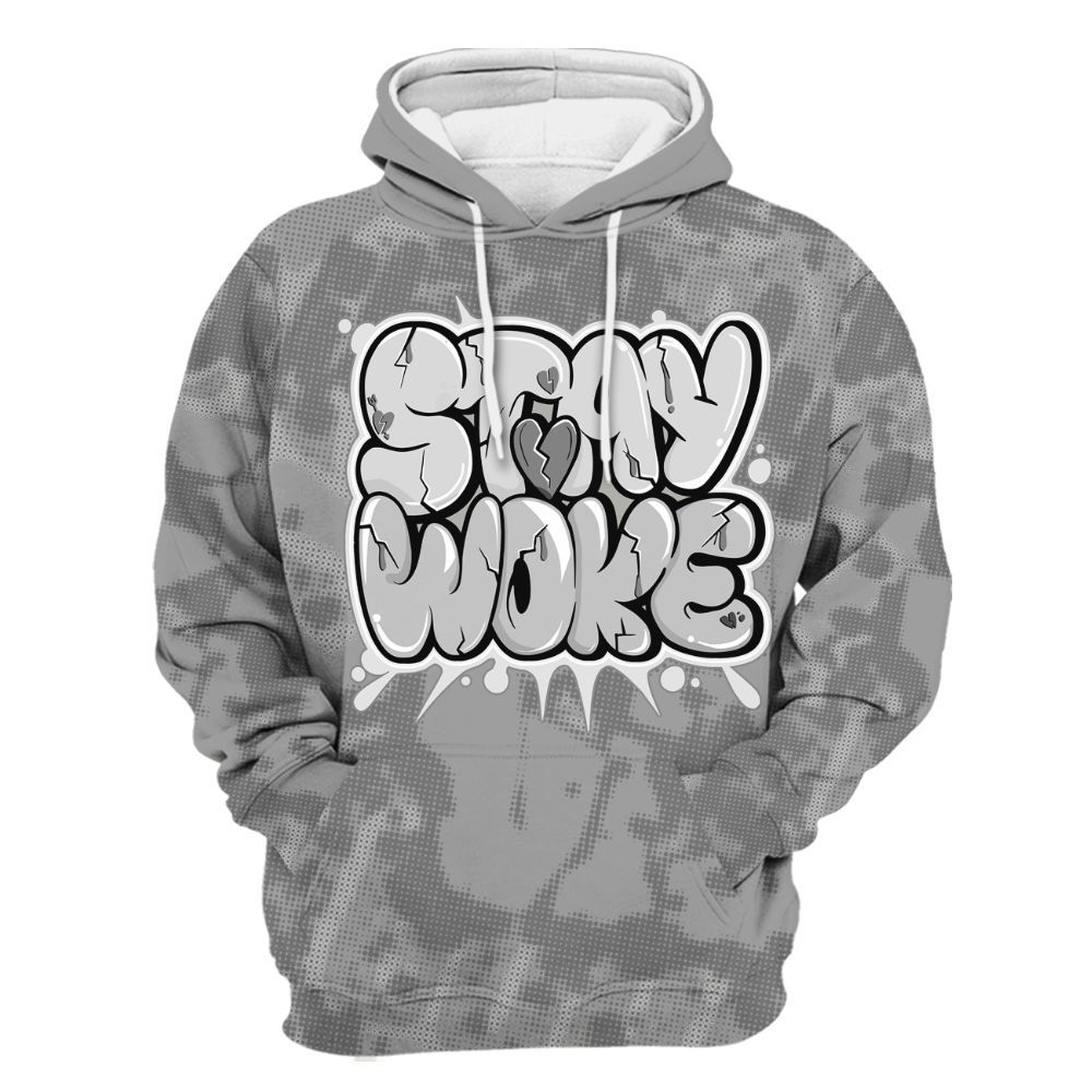 Hoodie To Match Black Wolf Grey 12s - Stay And Woken Street All Over Print
