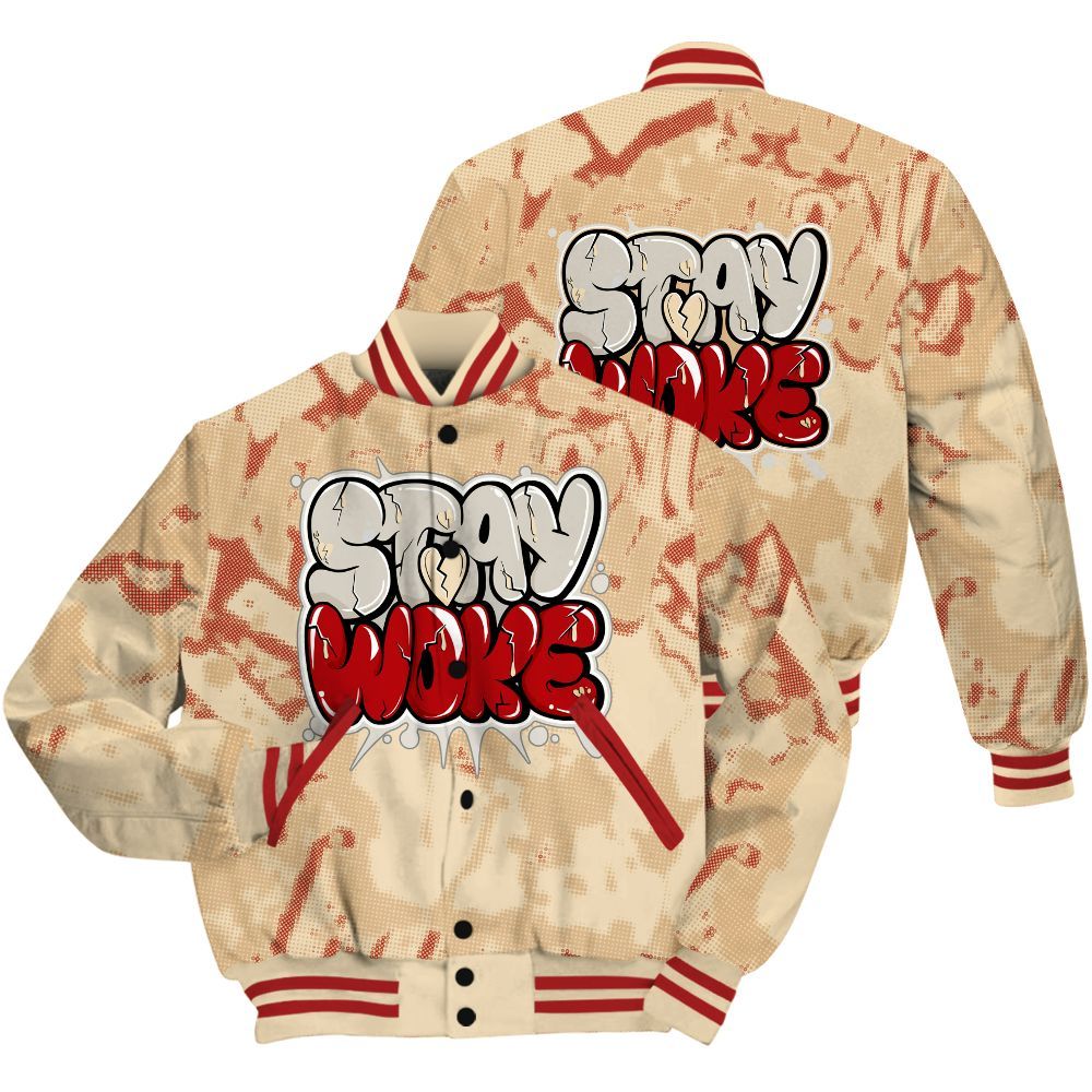 Varsity Jacket To Match Dunk Low Strawberry Waffle Shirt - Stay And Woken Street All Over Print