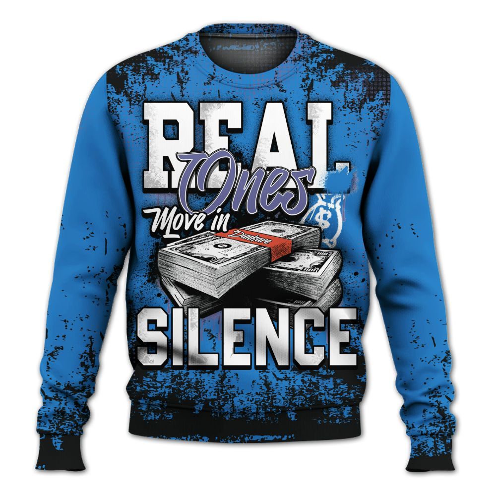 Sweatshirt To Match Hi-Res Blue 700s - Move In Silence Money Street Retro All Over Print