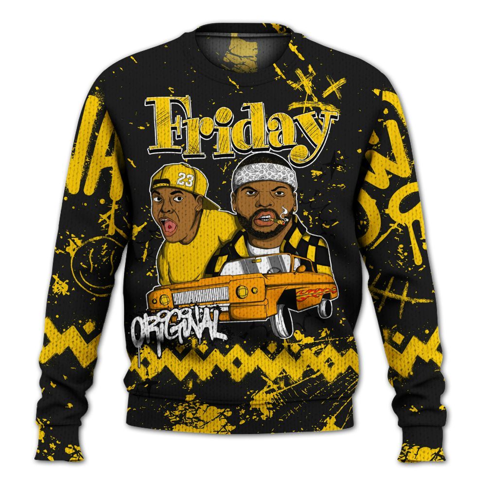 Knitted Sweater To Match Corteiz Air Max 95 Tour Yellow 5s - Friday Sneaker Crayon