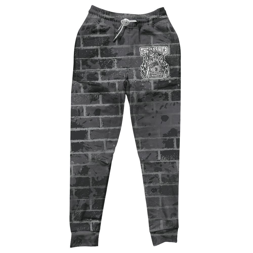 Sweatpant To Match White Thunder 4s - Allen Answer Skeleton Brick All Over Print