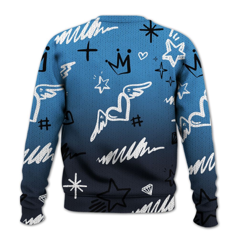 Knitted Sweater To Match Low OG Obsidian 1s - Rise Shine Hustle Grind