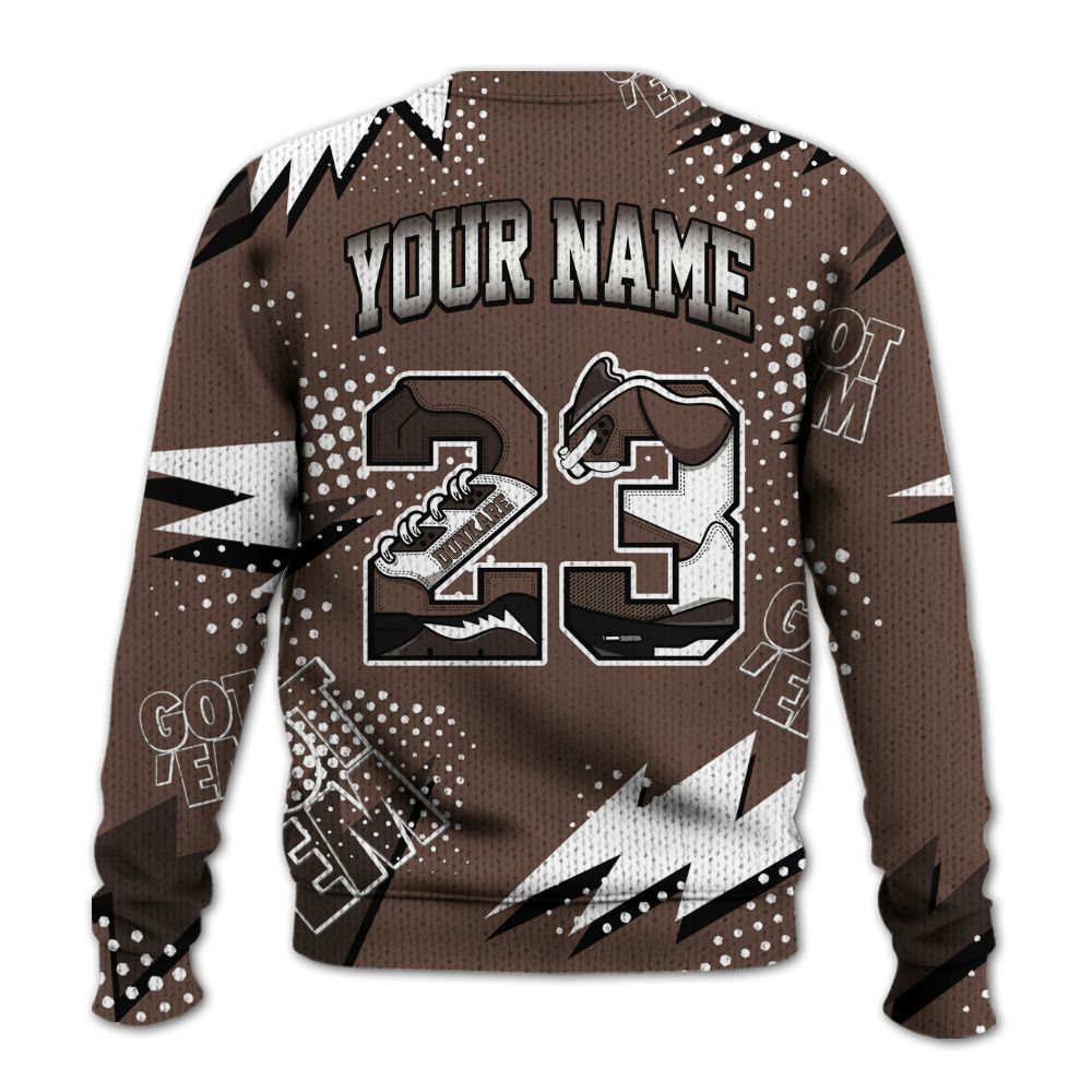 Knitted Sweater To Match Air Force 1 Low Escape - Custom Name Number 23 5s