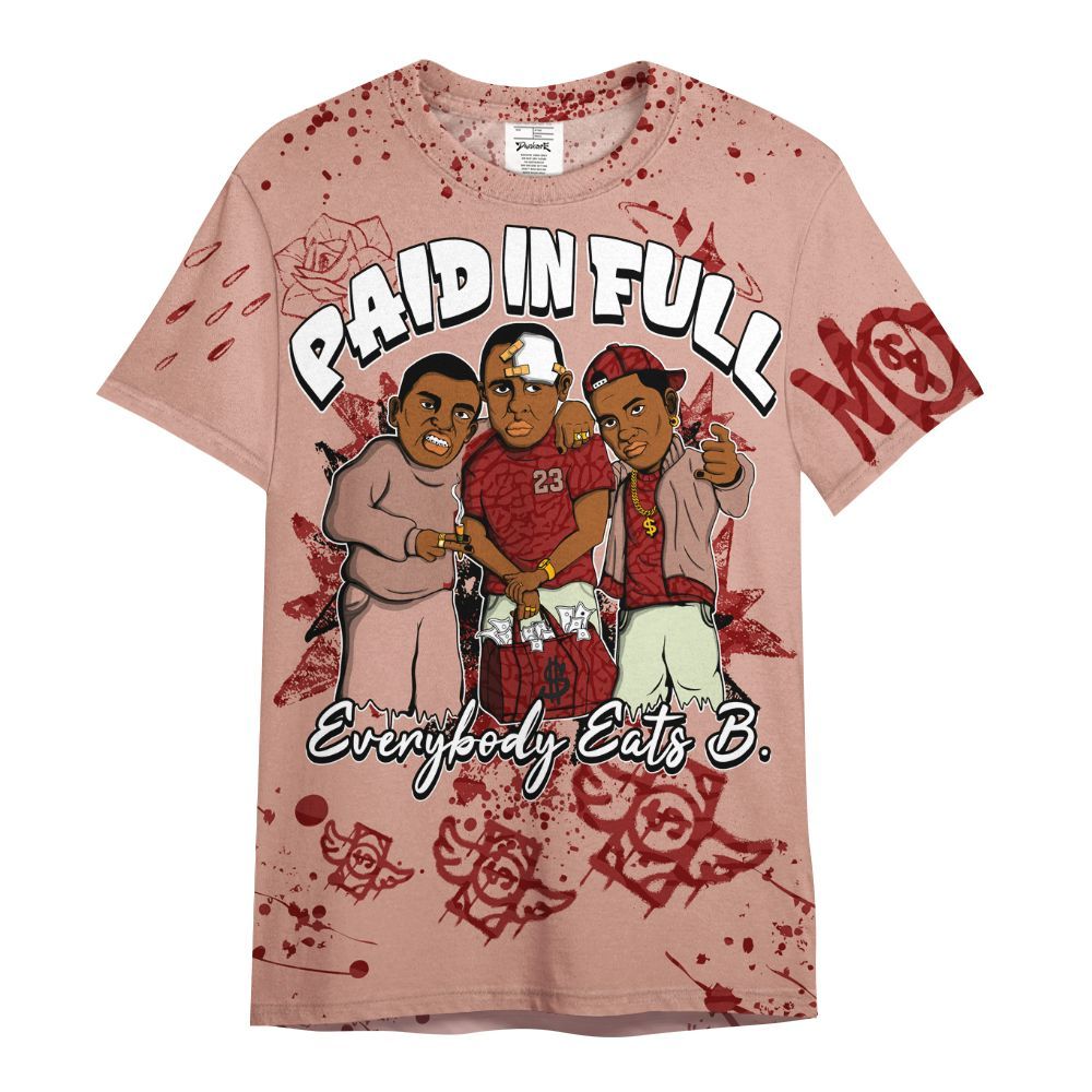 Shirt To Match Valentines Day 3s - Everybody Paid In Full Crayon All Over Print