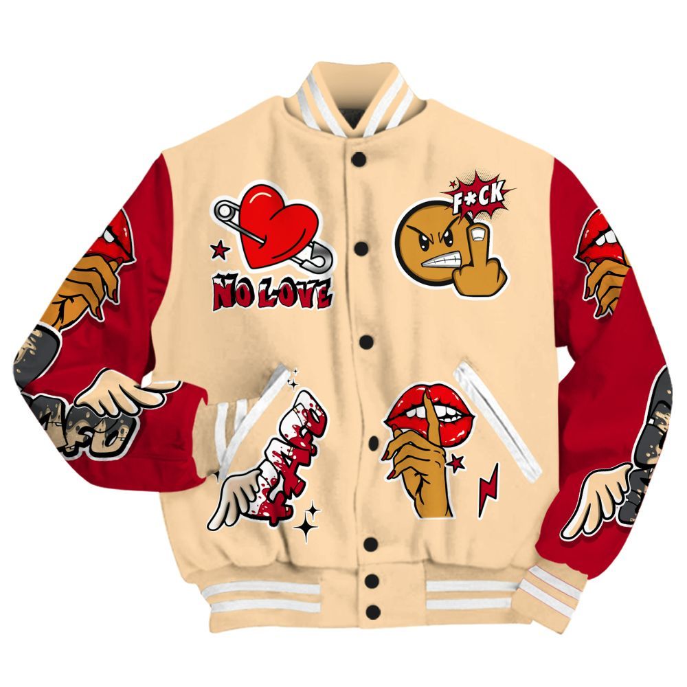 Varsity Jacket To Match Retro Pizza GS 4s - FK Around Find Out All Over Print