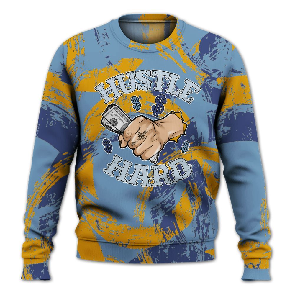 Sweatshirt To Match High OG First In Flight 1s - Hustles Hard! Splash All Over Print