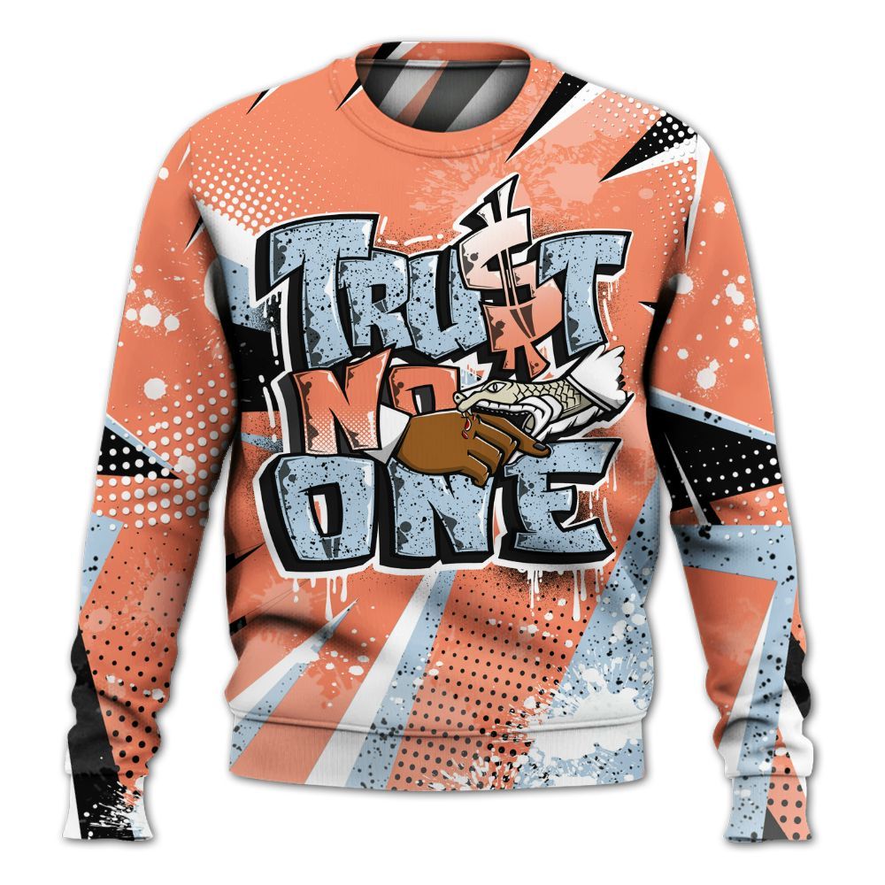 Sweatshirt To Match DJ Khaled Crimson Bliss 5s - Poly Trust No One Dripping All Over Print