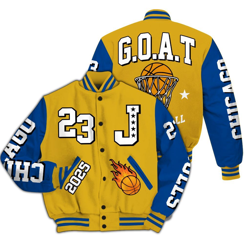 Varsity Jacket To Match High Laney 1s - Chicago 23 Basketball All Over Print