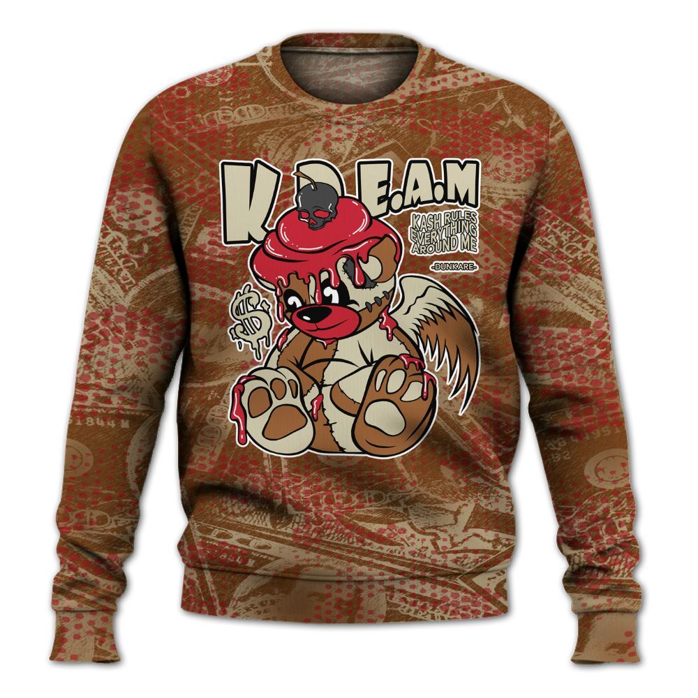 Sweatshirt To Match Archaeo Brown 5s - Loot Bear All Over Print