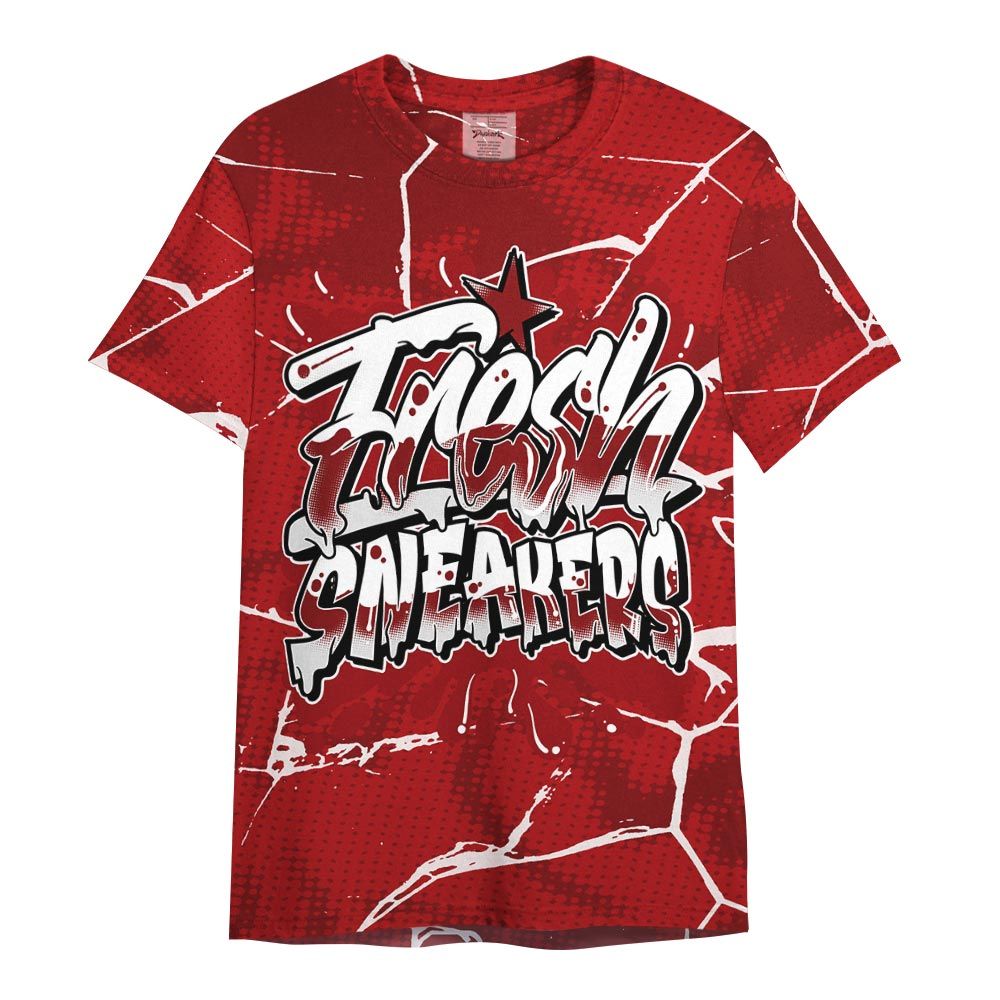 Shirt To Match Red Taxi 12s - Fresh Shoe White Graphic Crack Shirt Unisex