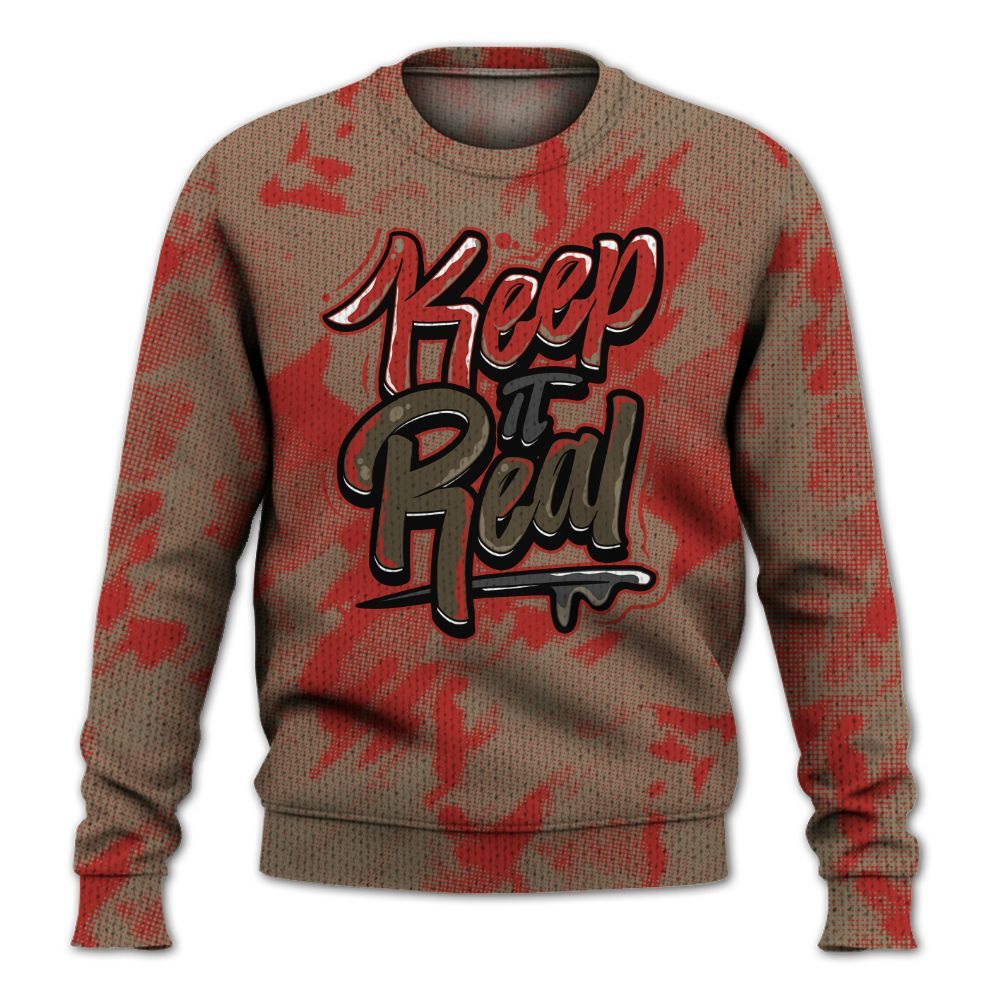 Knitted Sweater To Match Olive 9s - Keeping It Reals Shirt Unisex Oufit