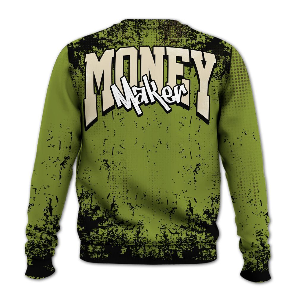 Sweatshirt To Match SB Dunk Low Asparagus - Move In Silence Money Street Retro All Over Print