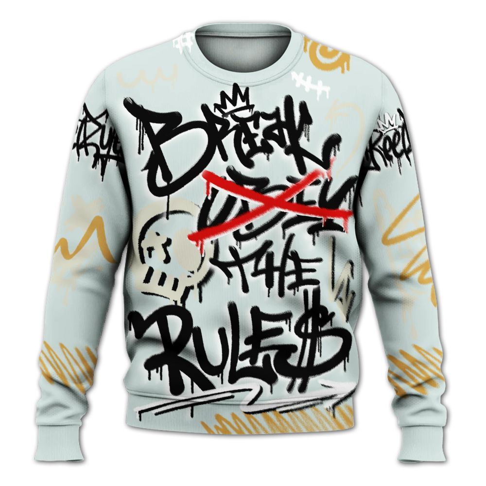 Sweatshirt To Match Pure Platinum 4s - Break Rules Streetwear All Over Print