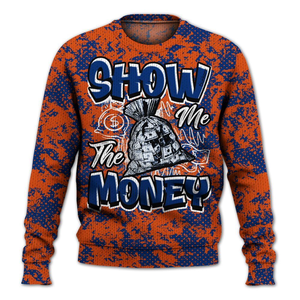 Knitted Sweater To Match Mid Knicks 1s - Show Me The Money Retro