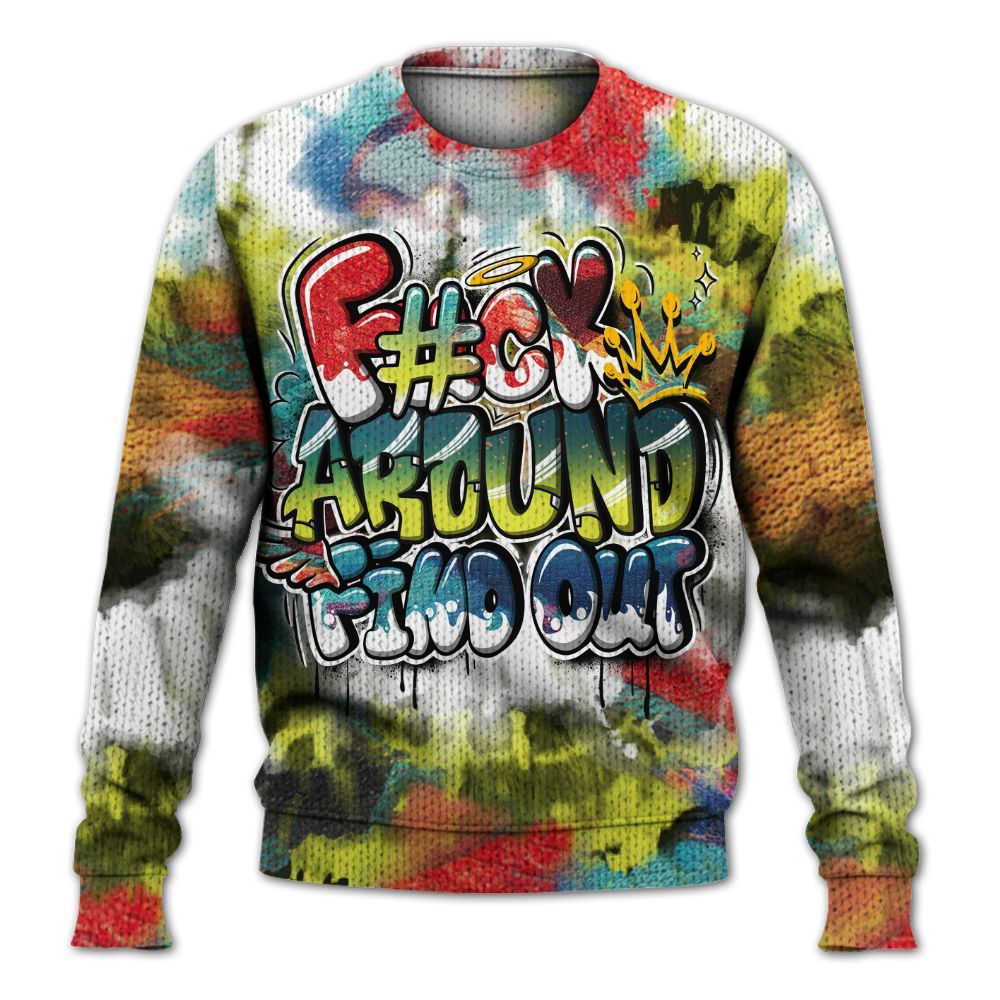 Knitted Sweater To Match Kobe 8 What The - Tie Dye FK Around Find Out