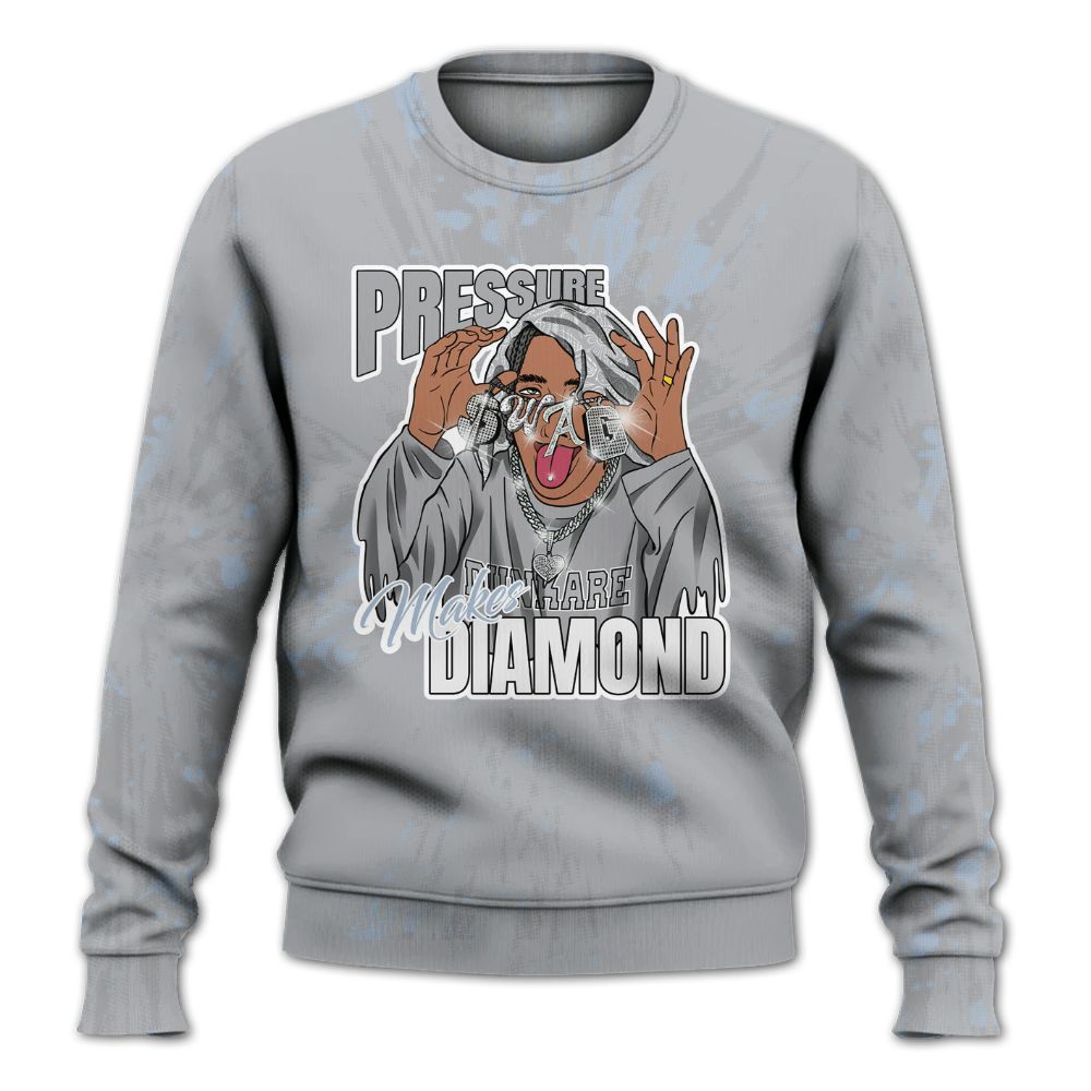 Sweatshirt To Match Low OG Wolf Grey 1s - Pressures Makes Sweatshirt To Match Lux All Over Print