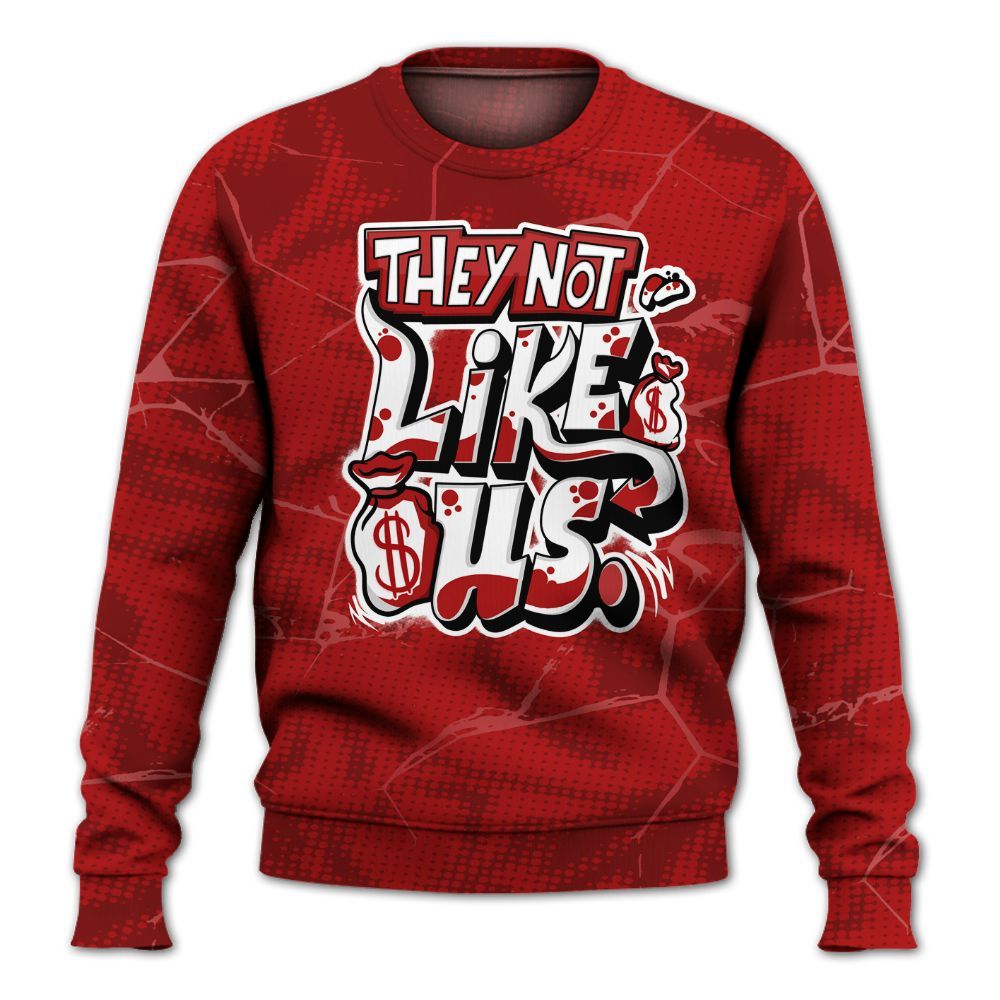 Sweatshirt To Match Red Taxi 12s - Dislike Us Graphic All Over Print