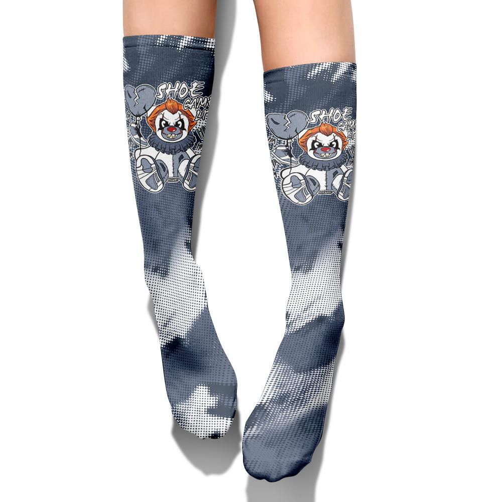 Sock To Match Low Diffused Blue 11s - Shoe Game Bear Halloween Abstract Halftone