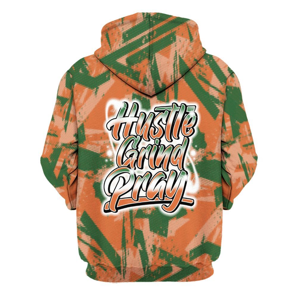 Hoodie To Match Low Miami 5s - Hustles And Prayer Graphic Halftone All Over Print