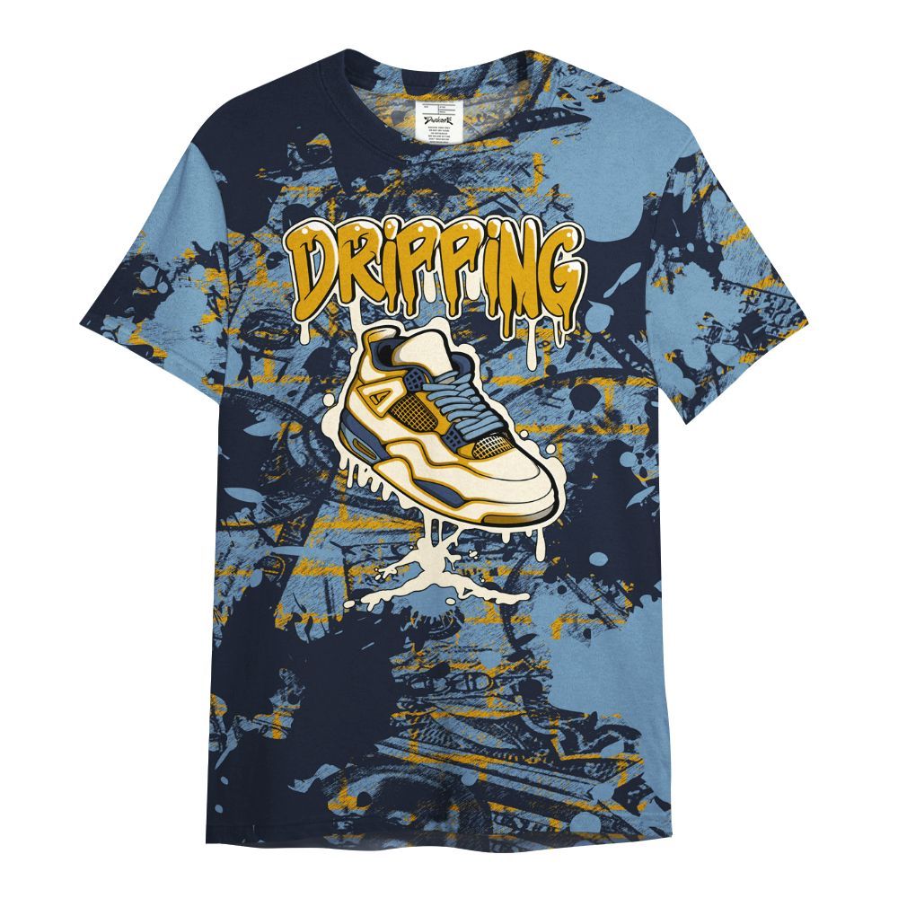 Shirt To Match High OG First In Flight 1s - Dripping Shoe 4S Graphic Street Art All Over Print
