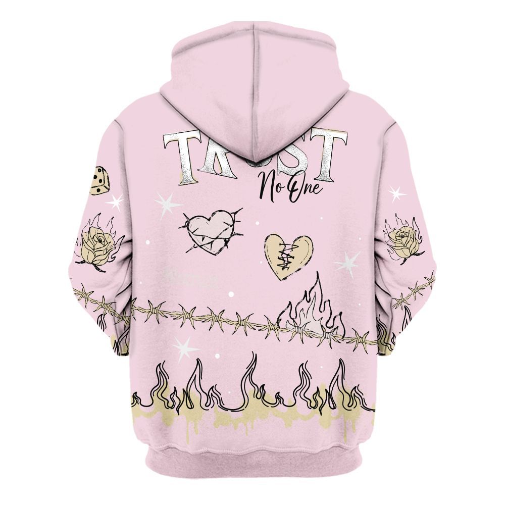 Hoodie To Match Denim Iced Carmine 4s - Trust No One Snake-Bite Doodle Crayon All Over Print