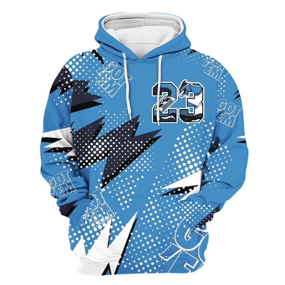 Hoodie To Match Low OG Obsidian 1s - Custom Name Number 23 5s All Over Print