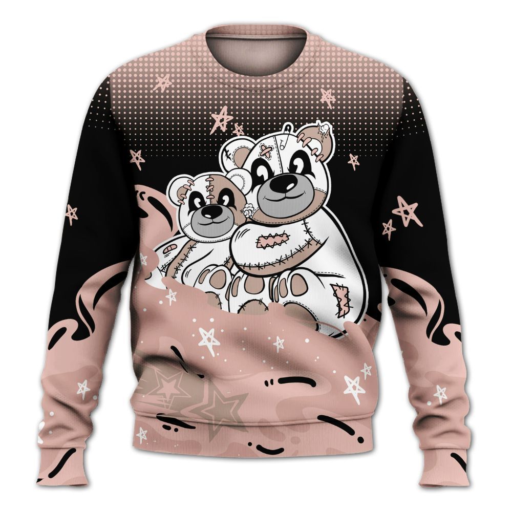 Sweatshirt To Match Dunk Low Pink Velvet - Sincere Fondness Bear Stars All Over Print