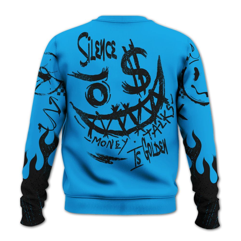 Sweatshirt To Match Black University Blue 2022 13s - Mouth Burning Street Style All Over Print