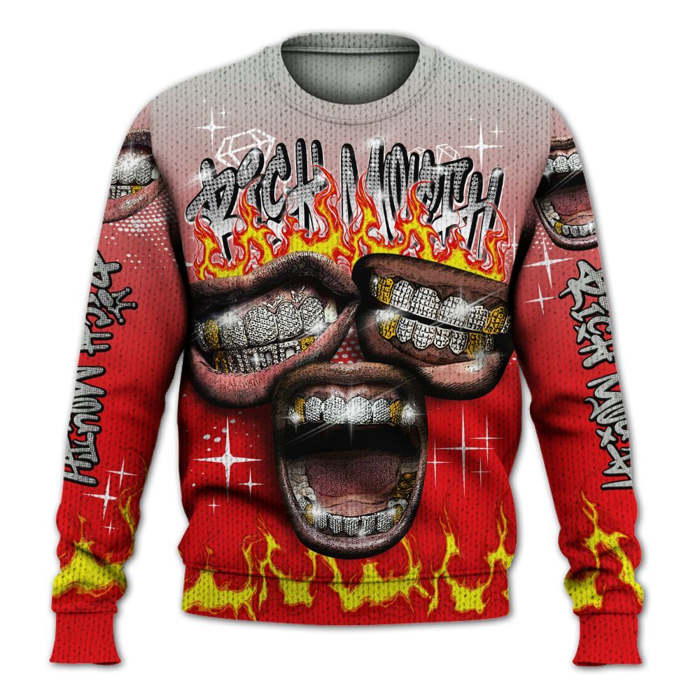 Knitted Sweater To Match Air Max 1 86 Cosmic Clay - Rich Mouth Fire Rap Retro 90s