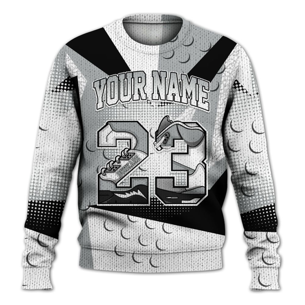 Sweater To Match Retro Pure Money 3s - Custom Name 23 5s Graphic