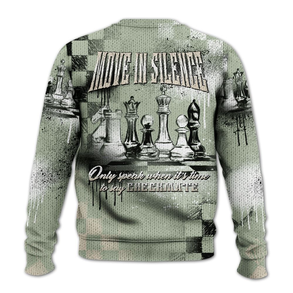 Sweater To Match Seafoam Sail 4s - Chess Move In Silence Graphic