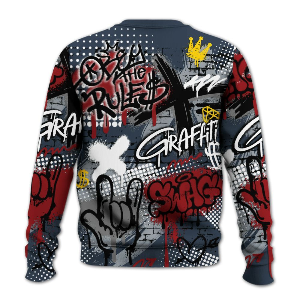 Sweatshirt To Match Retro Olympic 6s - True It Real Graffiti Streetwear All Over Print