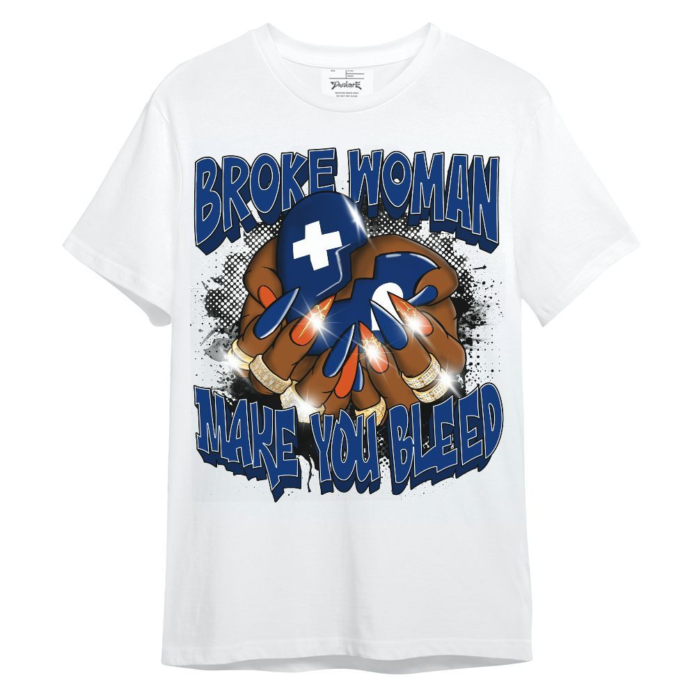 Shirt To Match Mid Knicks 1s - Broke Woman Heart Retro Unisex Shirt