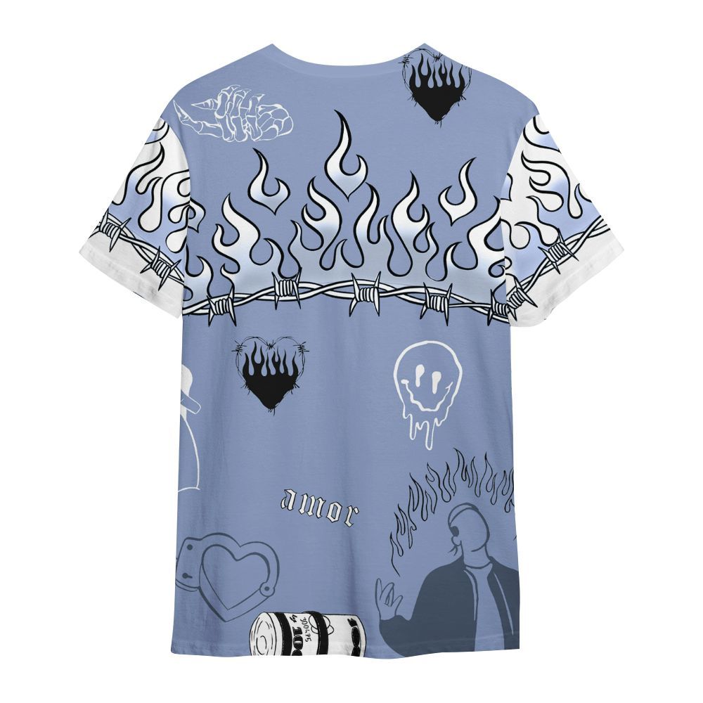 Shirt To Match Retro Blue Grey 13s - Snake Trust No One All Over Print