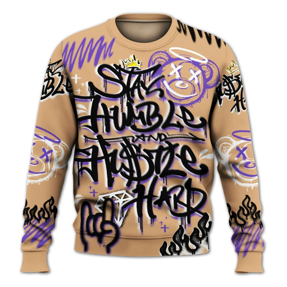 Sweatshirt To Match SE Afrobeats 7s - Humble Drip Streetwear Graffity All Over Print