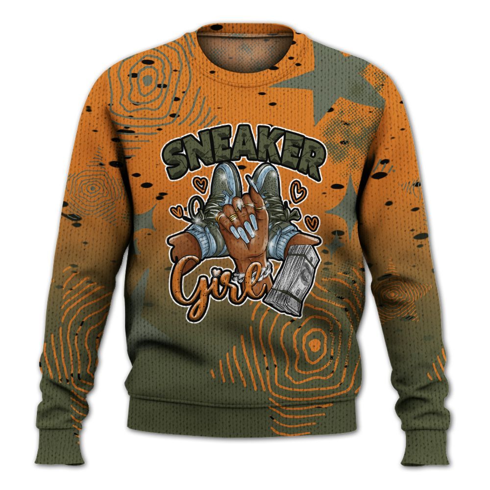 Knitted Sweater To Match Olive 5s - Sneakerz Girlz Unique Starz
