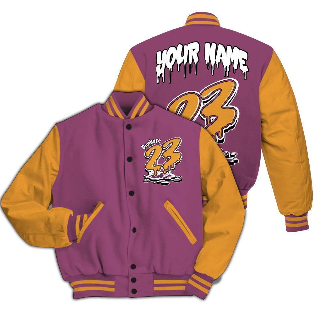 Varsity Jacket To Match High OG Brotherhood 1s - Custom Name 23 Drip All Over Print