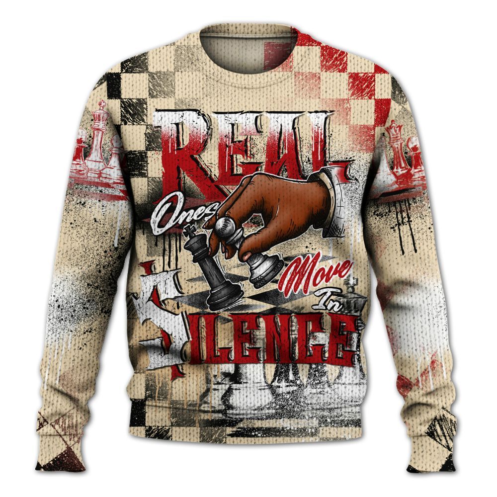 Sweater To Match Dunk Low Strawberry Waffle - Chess Move In Silence Graphic