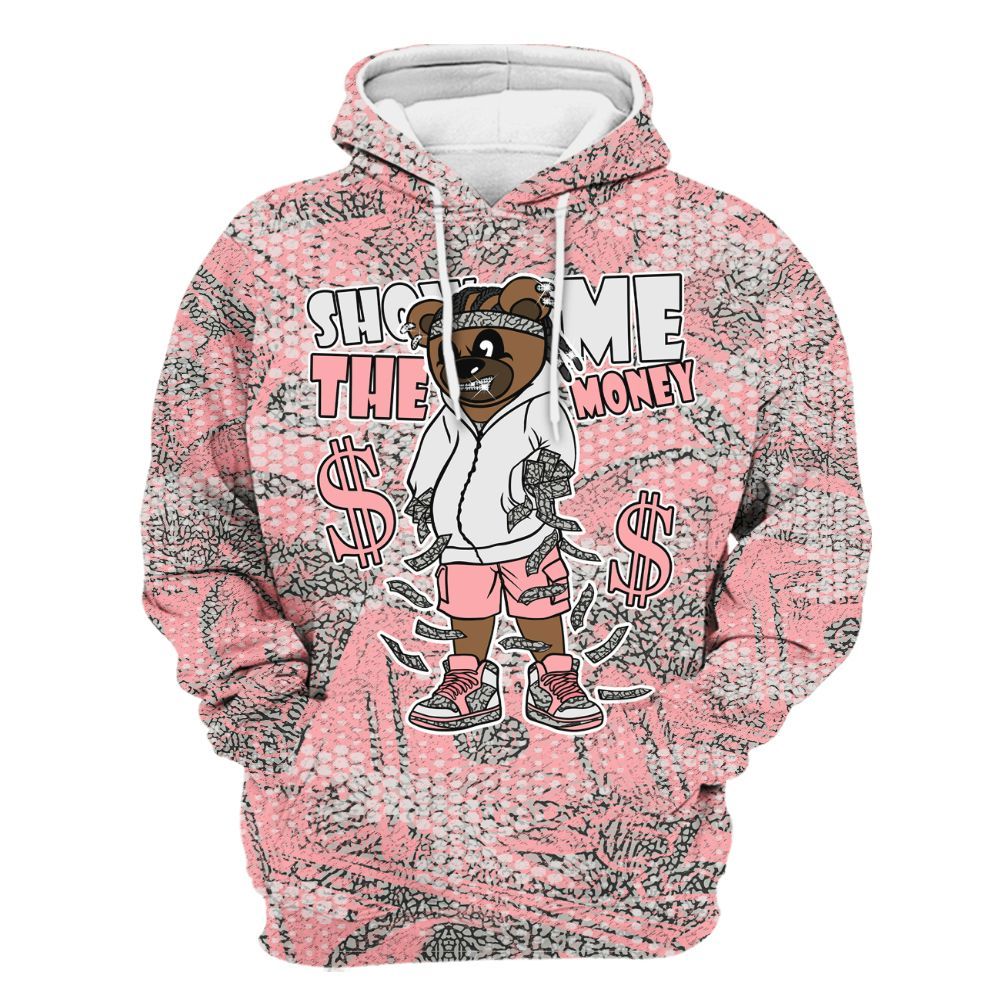 Hoodie To Match Retro Wings 3s - Show Me Bear Banknotes Art All Over Print