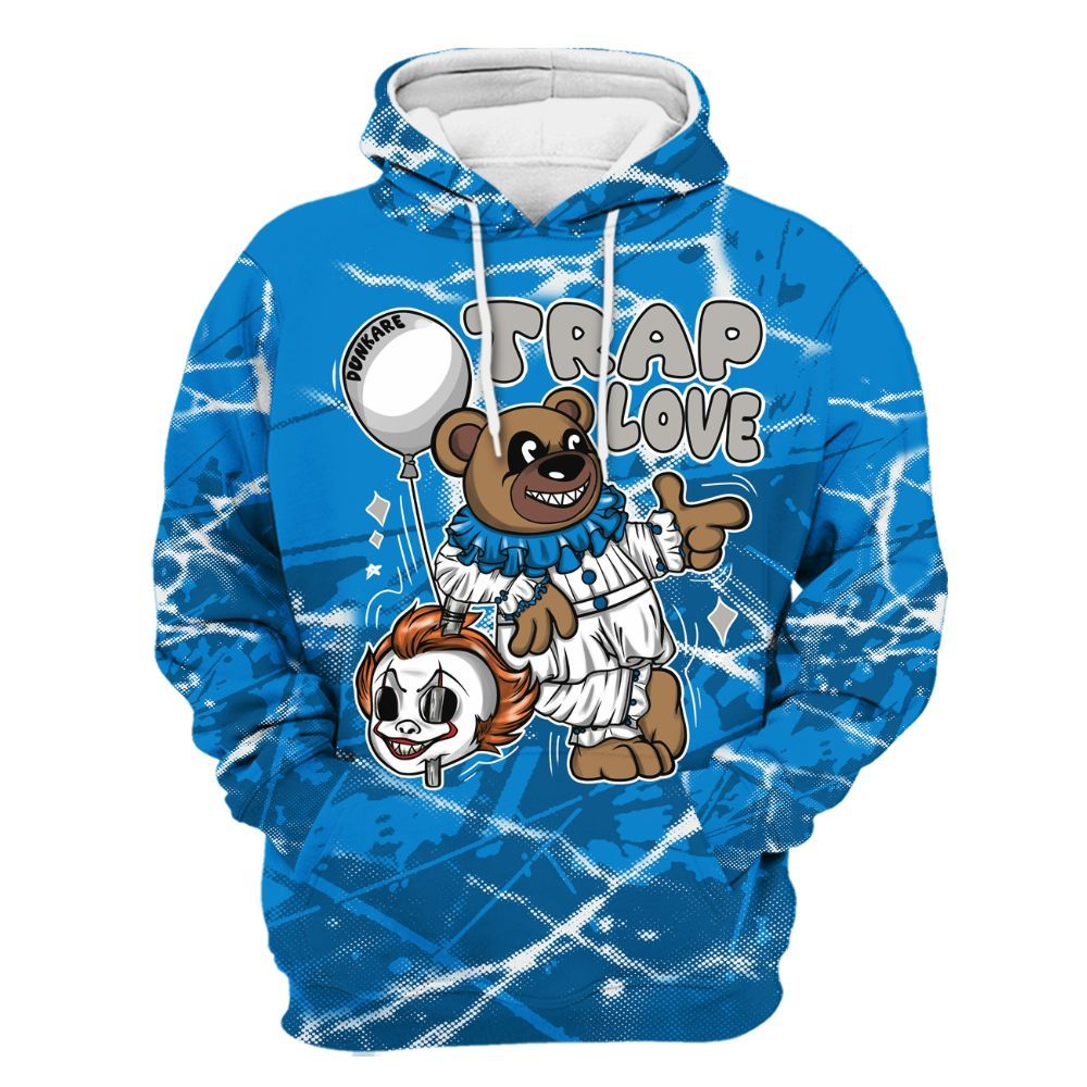Hoodie To Match Military Blue 4s - Trap Loves Bear Profound All Over Print