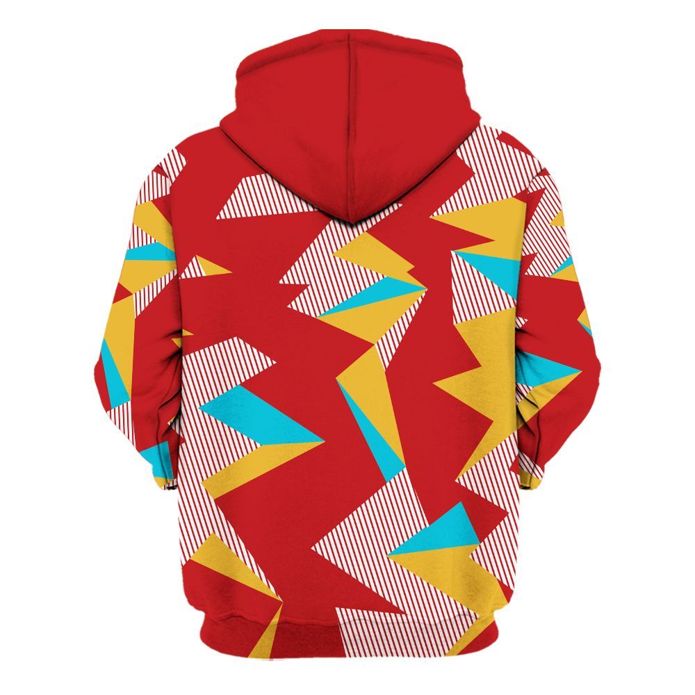 Hoodie To Match Dunk Low Fruity Pebbles - Geometric Camouflage Pattern All Over Print