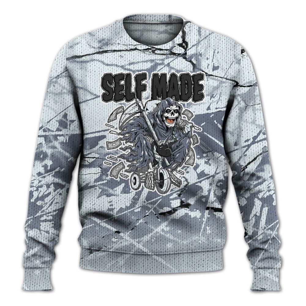 Knitted Sweater To Match Air Foamposite Jin Kazama - Self Make Skeleton Profound