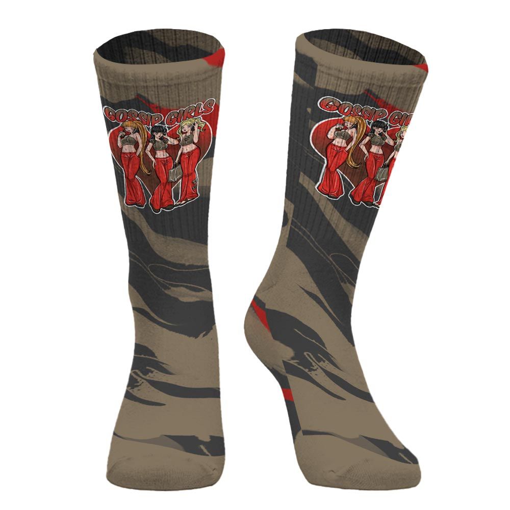 Sock To Match Olive 9s - Gossip'Girls Colored