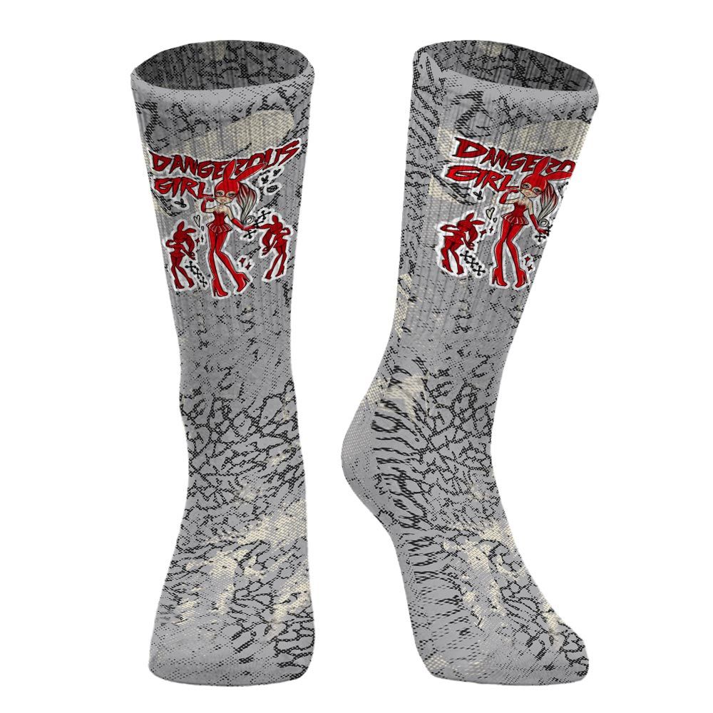 Sock To Match Cement Grey 3s - Dangerous.Girl