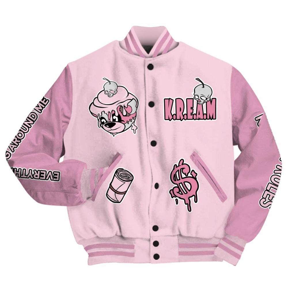 Varsity Jacket To Match Orchid 4s - Loot Bear All Over Print