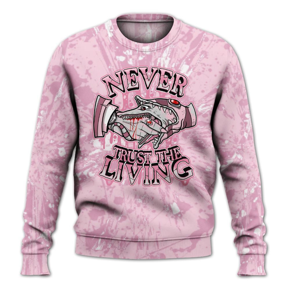 Sweatshirt To Match Orchid 4s - Never Trusting Living Graphic Halloween All Over Print