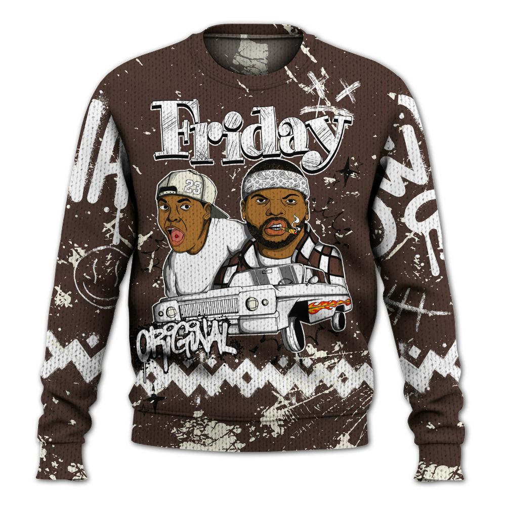 Knitted Sweater To Match SoleFly Cafecito 12s - Friday Sneaker Crayon