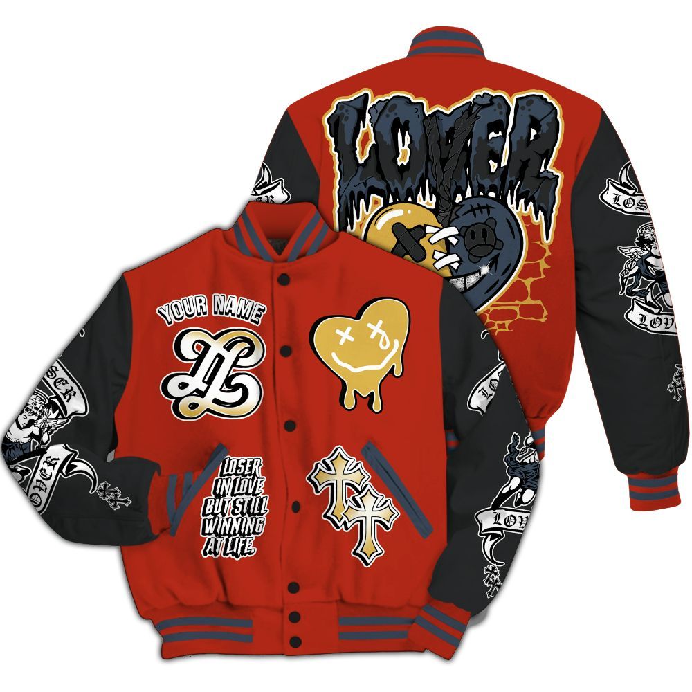 Varsity Jacket To Match Low Lucky Cat 1s - Loser Lover All Over Print